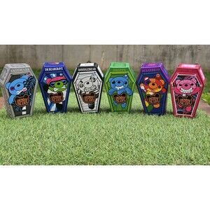 Complete Set Of 6 Deddy Bears 5" Coffin Plush Series 3 New Sealed License 2 Play
